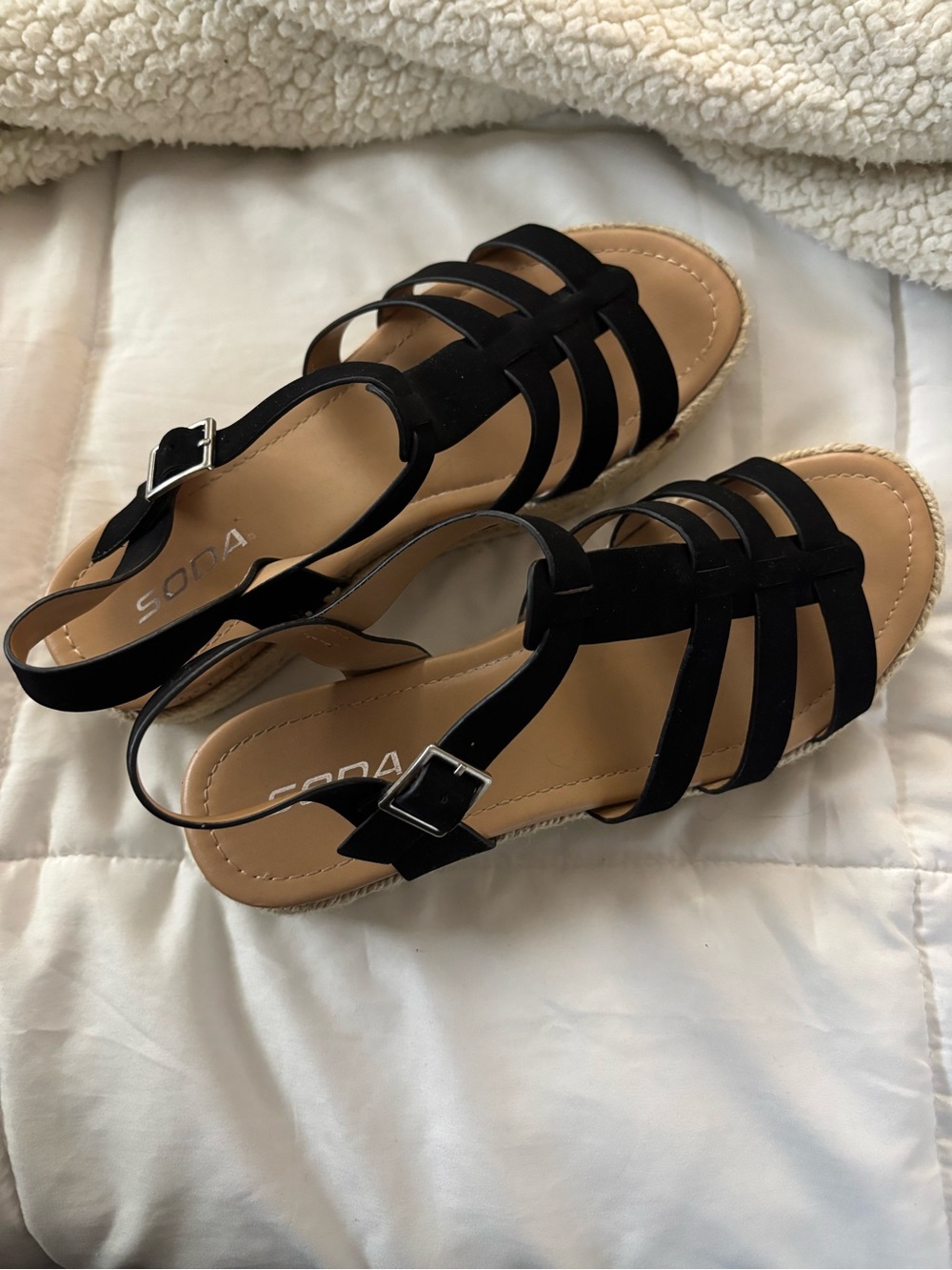 Black Strappy Women's Sandals
